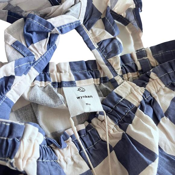 WYNKEN girls  Blue & White check Cuore Sun Dress size 12. NWT - Picture 5 of 8